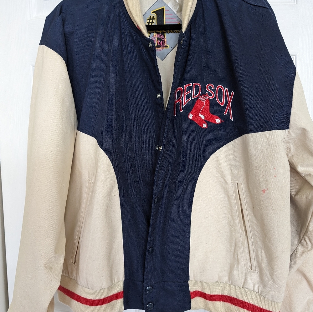 #1 apparel Red Sox vintage jacket size large